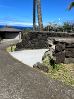 Broken walls leading to pool