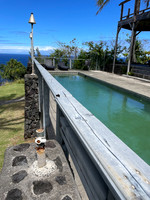 Detail pool railing and broken gas light