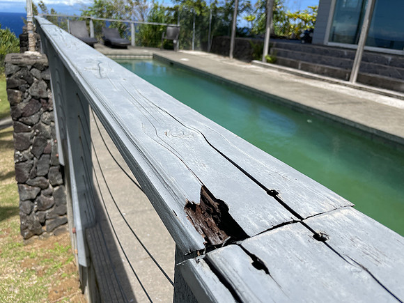 wood rot/ pool railing
