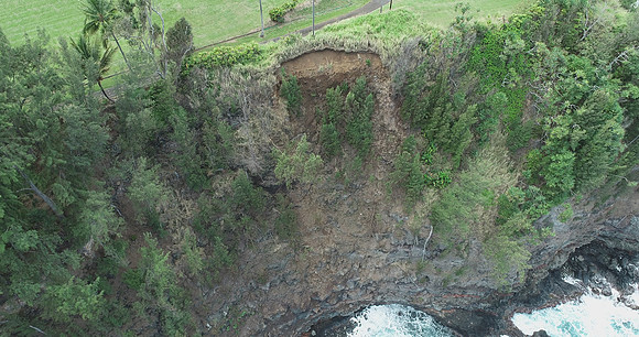 landslide along access road